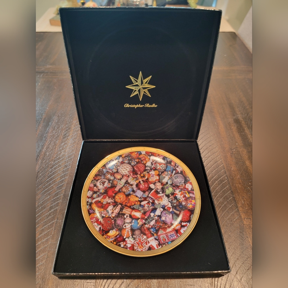 Christopher Radko Decorative Plate with Colorful Design - Limited - Numbered